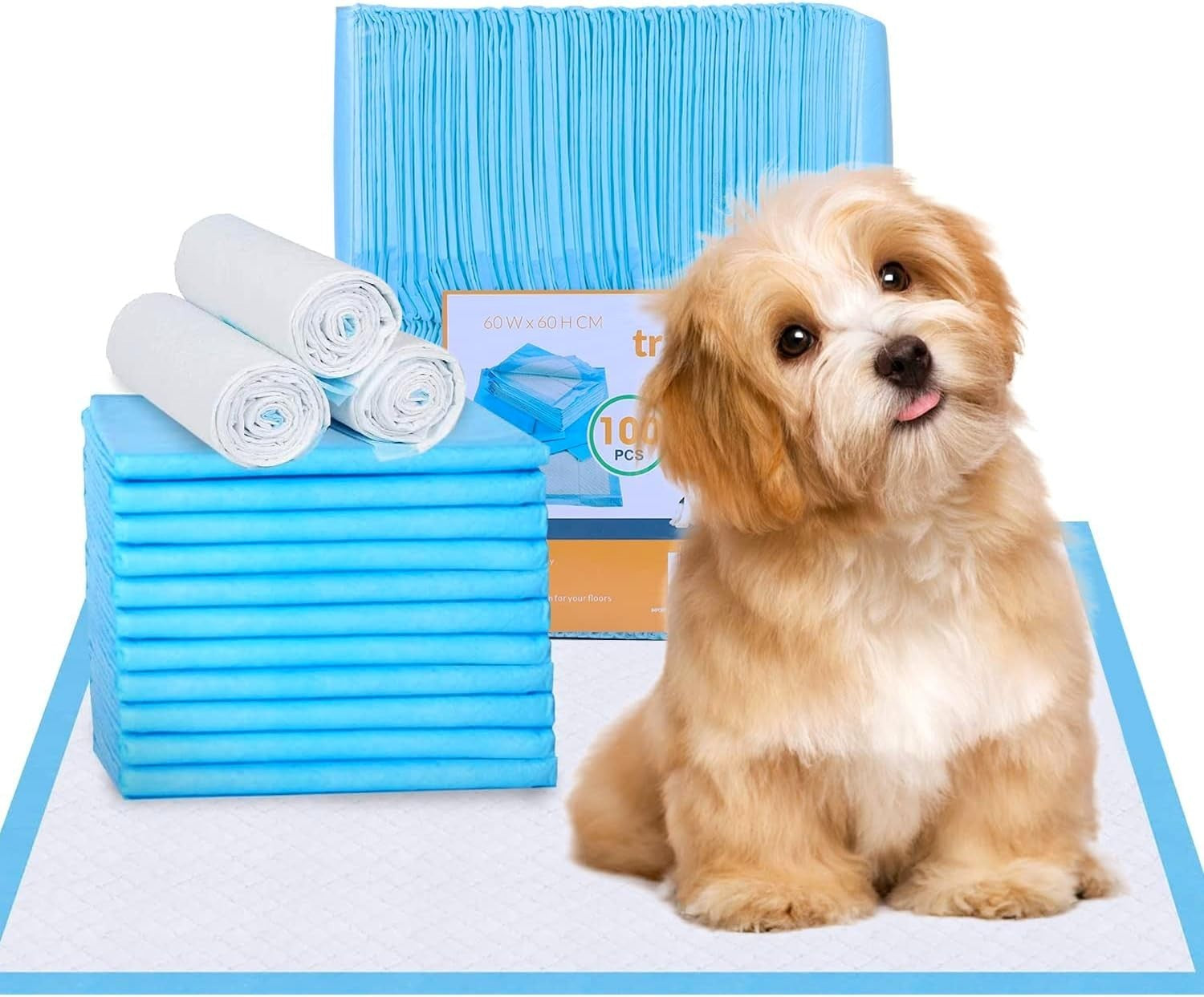 Large Puppy Training Pads Heavy Duty Dog Pads Leak Proof Pets Pee Wee Poo Sheets