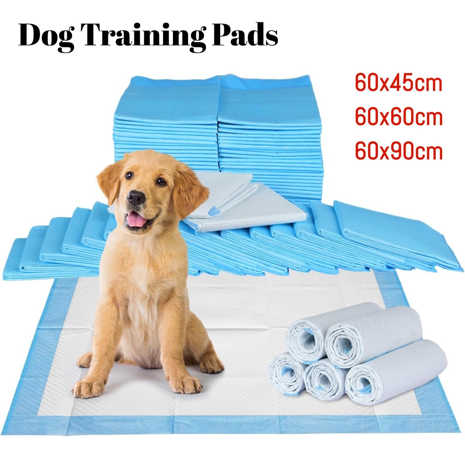 Large Puppy Training Pads Heavy Duty Dog Pads Leak Proof Pets Pee Wee Poo Sheets