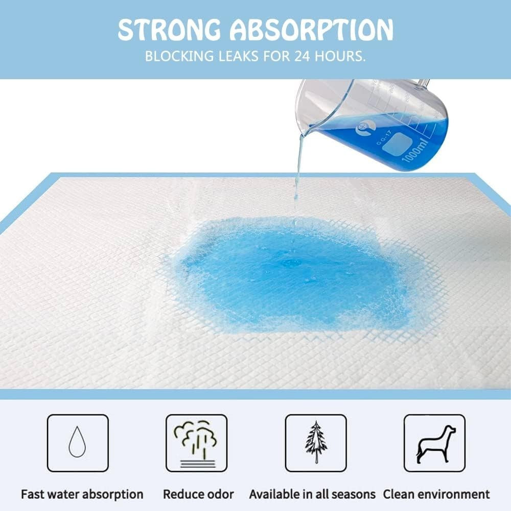 Large Puppy Training Pads Heavy Duty Dog Pads Leak Proof Pets Pee Wee Poo Sheets