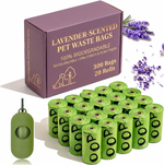 Lavender-Scented Biodegradable Poop Bags with Dispenser