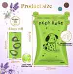 Lavender-Scented Biodegradable Poop Bags with Dispenser