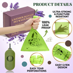 Lavender-Scented Biodegradable Poop Bags with Dispenser